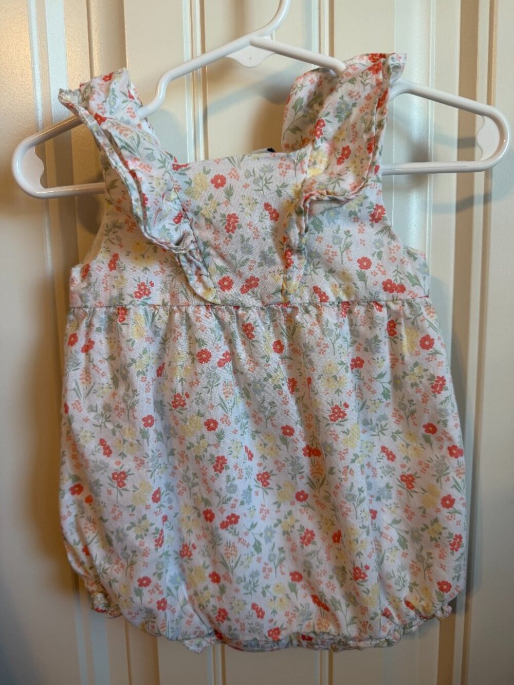 Baby Cream Ditsy Floral Ruffle Romper - Janie and Jack